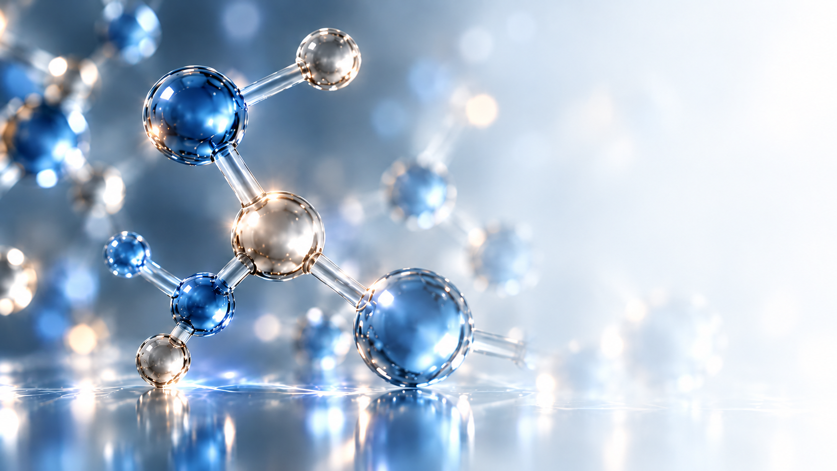 Molecular structure representing scientific discovery and therapeutic development