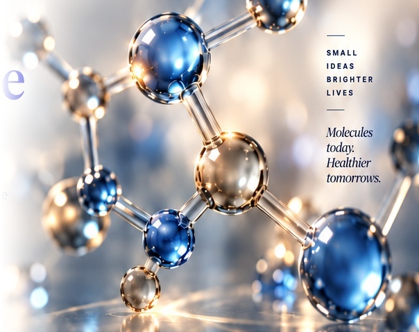 Molecular structure representing scientific discovery and therapeutic development