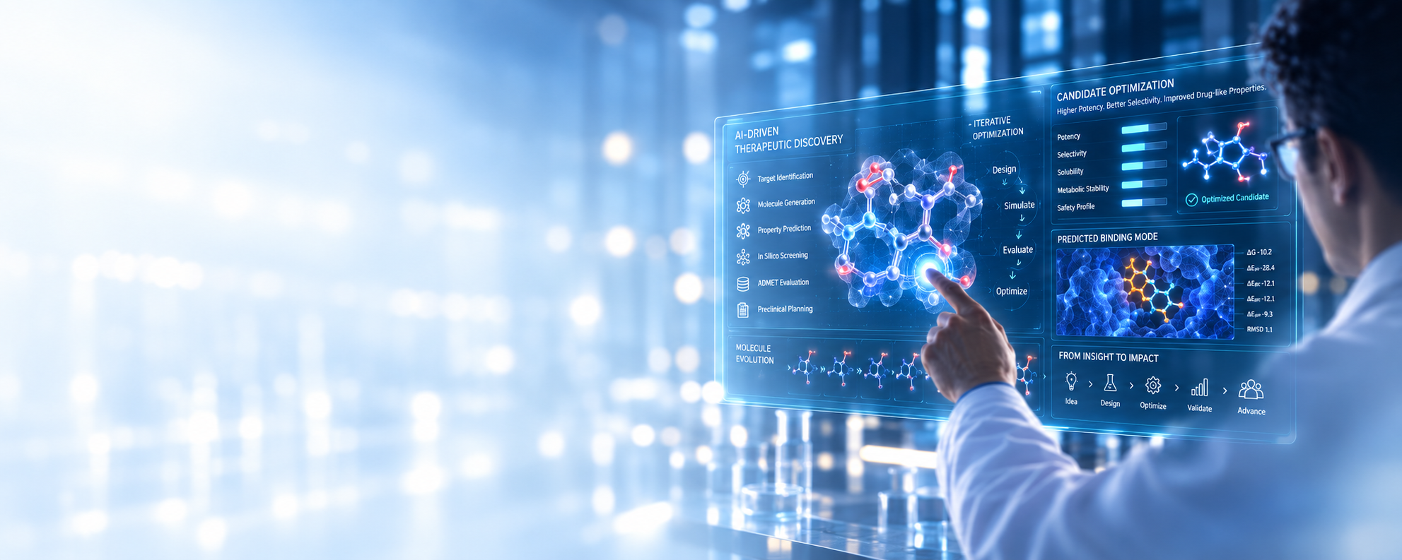 AI-enabled therapeutic discovery interface